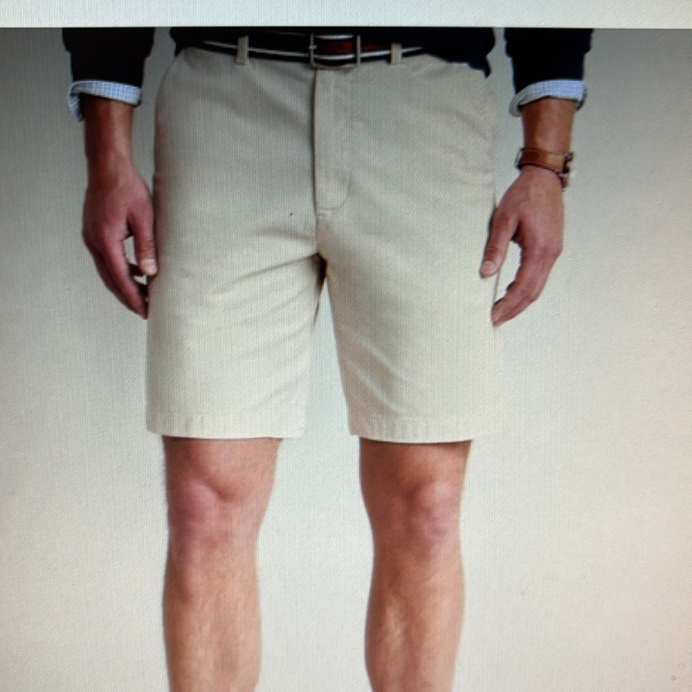 Vineyard Vines 9” Breaker solid Short Mens Size 28 Stone Cotton Stretch NWT